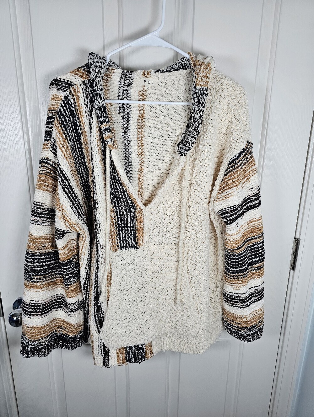 POL Stay Near To Me Popcorn Knit Sweatshirt Pullover Oversized S